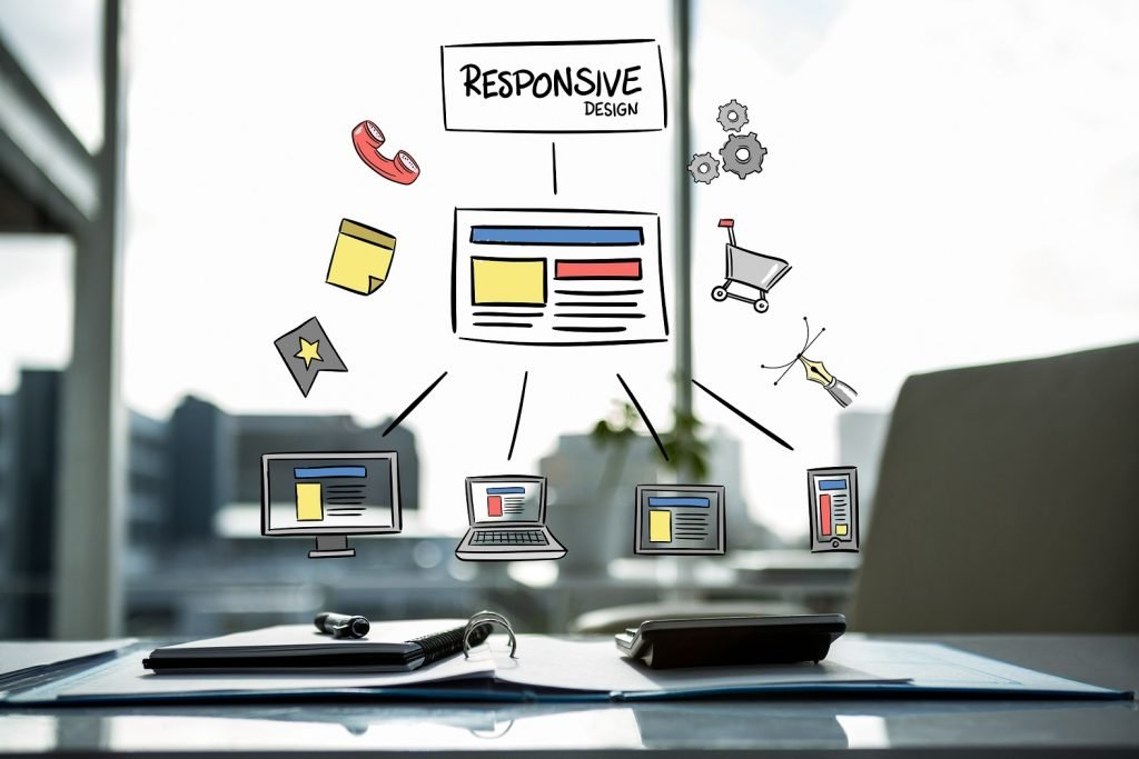 digital composite of business graphics with office background | SpeckPro - Website design and Development Services